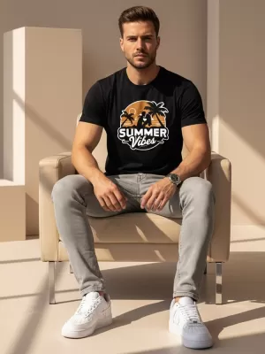 Moška majica s kratkimi rokavi DSTREET NX044R ČRNA