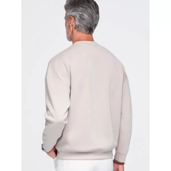  Moški pulover OMBRE OM-SSNZ-0267 BEŽ 