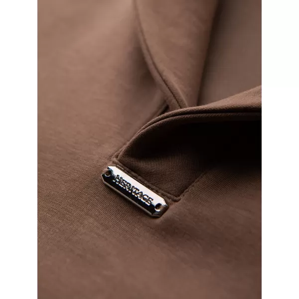 Moški pulover OMBRE OM-SSNZ-0262 RJAVA 