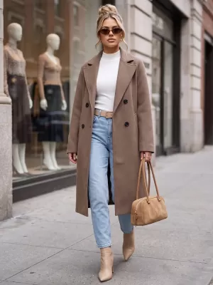 Ženski plašč DSTREET NY0790 FANGO
