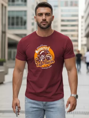 Moška majica s kratkimi rokavi DSTREET NX5095R-BU BORDO