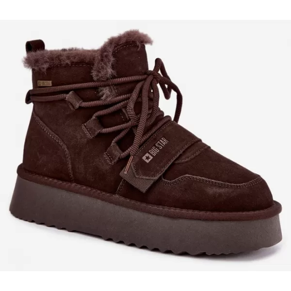  Ženski snežaki BIG STAR SHOES UU274316 RJAVE/BEŽ SENCE 