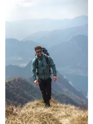 Moška nepremočljiva softshell jakna NORDBLANC EXPEDITIOUS NBSSM8323 ZELENA