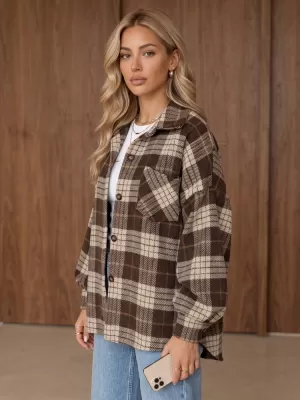Ženska jakna DSTREET TY6049 RJAVA
