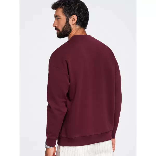  Moški pulover OMBRE OM-SSNZ-0267 BORDO 