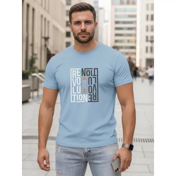  Moška majica s kratkimi rokavi DSTREET NX0143R-SK SVETLO MODRA 