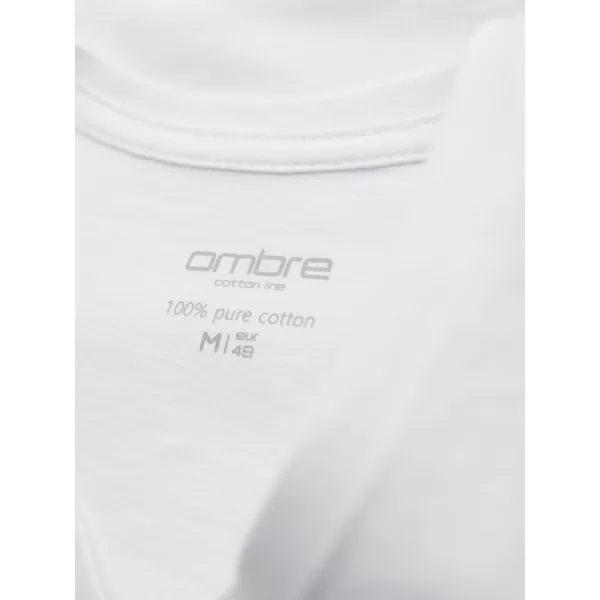  Moška majica s kratkimi rokavi OMBRE OM-TSBS-0281 ČRNO/BELO/MODRO 