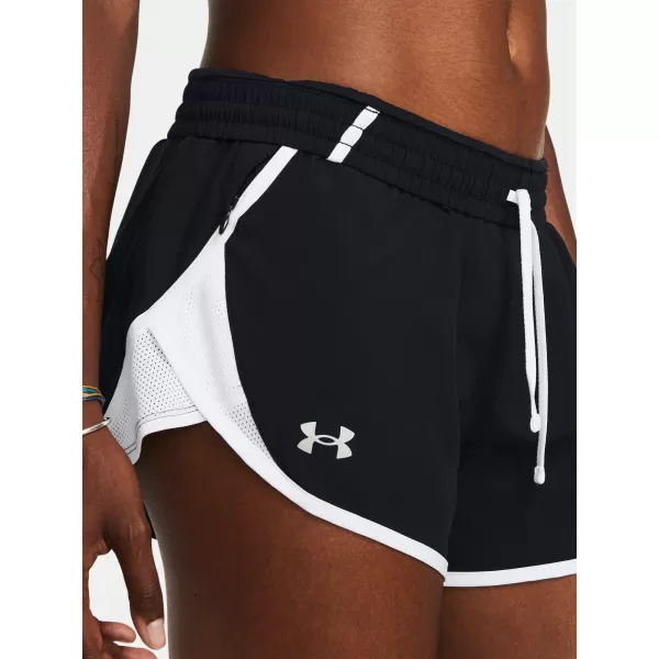  Ženske kratke hlače UNDER ARMOUR UA FLY BY 3'' SHORTS 1382438-002 ČRNA 