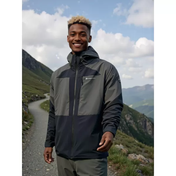  Moški zunanji jopič ALPINE PRO TEMUN ČRNA 