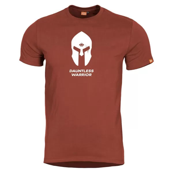  Moška majica s kratkimi rokavi PENTAGON AGERON SPARTAN HELMET K09012-SH-74 KOSTANJEVA RDEČA 