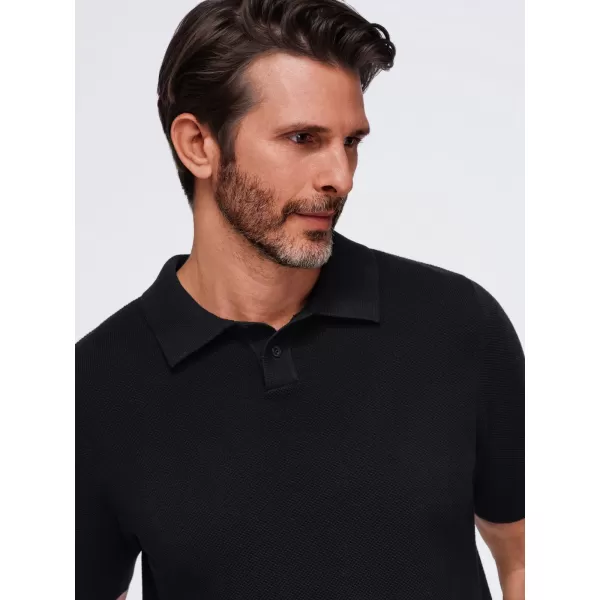  Moška polo majica OMBRE OM-POSS-0178 ČRNA 