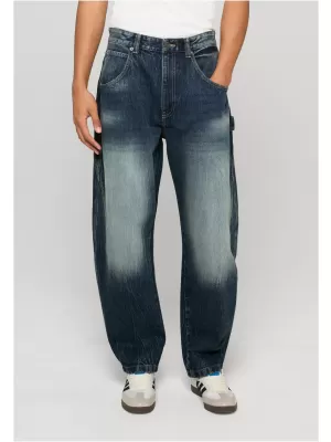 Moške hlače URBAN CLASSICS TB8057 TEMNO MODER MARMOR PRAN