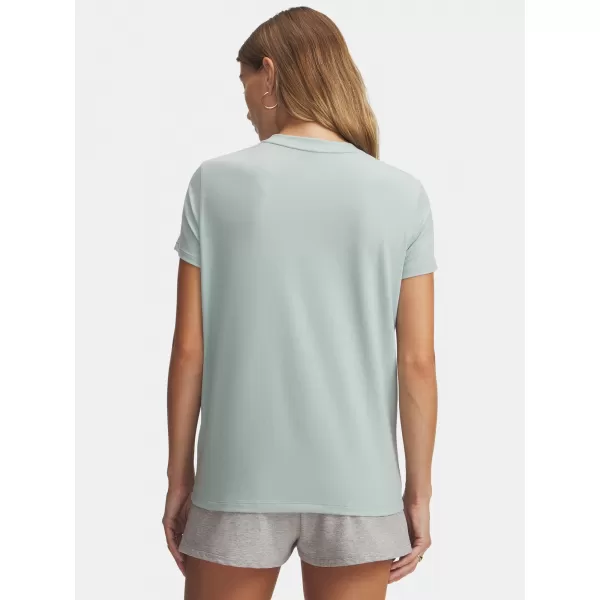  Ženska majica s kratkimi rokavi UNDER ARMOUR RIVAL CORE SS 1383648-477 MODRA 