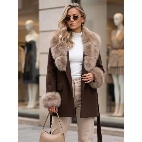  Ženski plašč DSTREET TY6079 RJAVA 