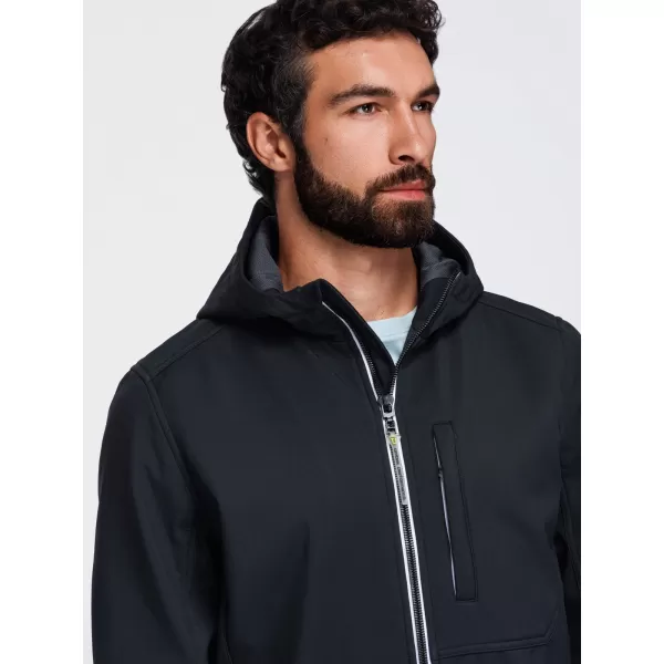  Moška softshell jakna OMBRE OM-JANP-0292 ČRNA 
