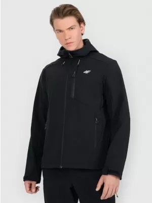 Moška softshell jakna 4F RAW25TSOFM506 GLOBOKO ČRNA