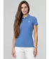 Ženska majica s kratkimi rokavi z ovratnikom 4F WMM00TPTSF0768 DENIM