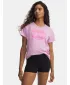 Ženska majica s kratkimi rokavi UNDER ARMOUR UA W VARSITY SS 6010592-669 ROZA