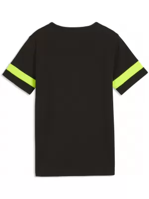 Otroška majica s kratkimi rokavi PUMA ATTACANTO LOGO JERSEY JR 66104603 PUMA BLACK/LIME SQUEEZE