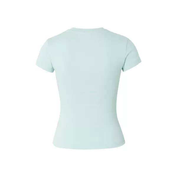  Ženska majica s kratkimi rokavi URBAN CLASSICS TB8569-23663 ZAMOLKLO MODRA 