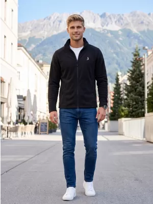 Moški pulover iz flisa ALTISPORT ALM002852 ČRNA IN SREBRNA