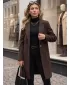 Ženski plašč DSTREET NY0795 RJAVA