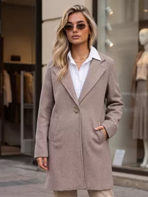 Ženski plašč DSTREET NY0815 FANGO