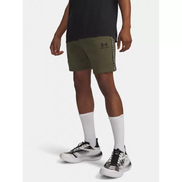  Moške kratke hlače UNDER ARMOUR ICON FLEECE SHORT TAPING 1390299-391 ZELENA 
