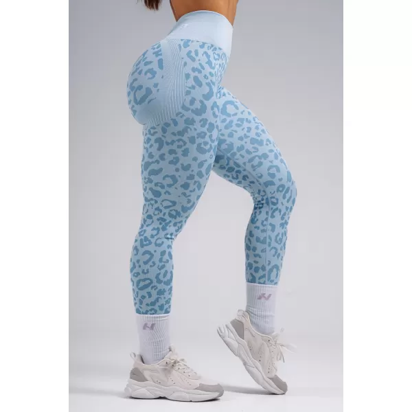  Kompresijske push-up pajkice z leopardjim potiskom NEBBIA PRIMAL 849 MODRI LEOPARD 