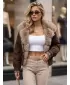 Ženska jakna DSTREET TY5839 RJAVA