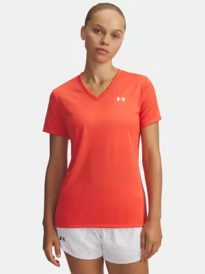 Ženska majica s kratkimi rokavi UNDER ARMOUR TECH SSV- SOLID 1384229-690 RDEČA