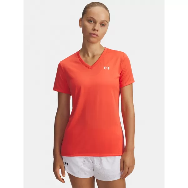  Ženska majica s kratkimi rokavi UNDER ARMOUR TECH SSV- SOLID 1384229-690 RDEČA 