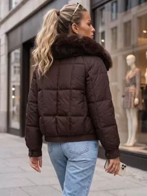 Ženska jakna DSTREET TY6040 RJAVA