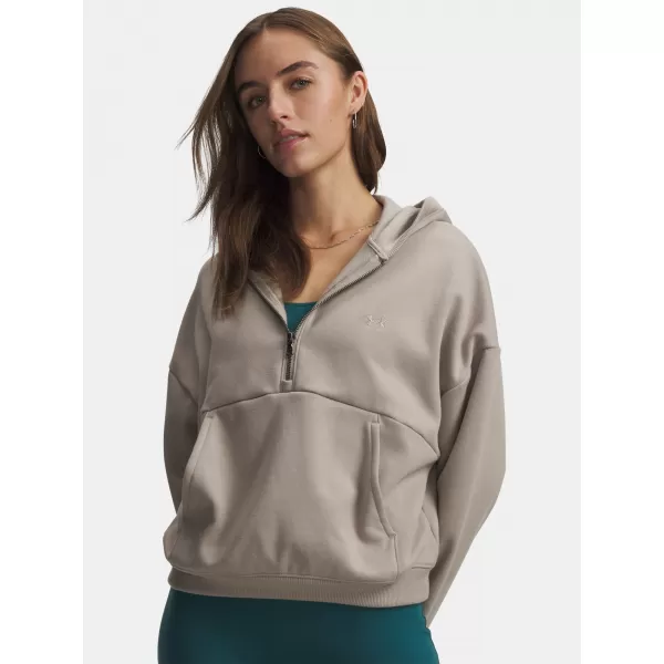  Ženski pulover UNDER ARMOUR ICON FLEECE HZ HOODIE 6012843-203 RJAVA 