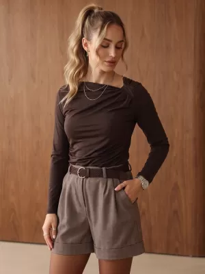 Ženska bluza DSTREET RY2946 RJAVA