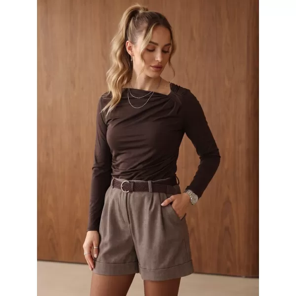  Ženska bluza DSTREET RY2946 RJAVA 