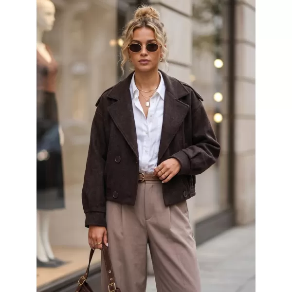  Ženski plašč DSTREET TY6026 RJAVA 