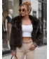 Ženska jakna DSTREET TY5843 RJAVA