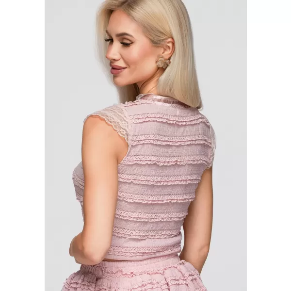  Ženska bluza OMBRE OW-TS-E0066 ROZA 