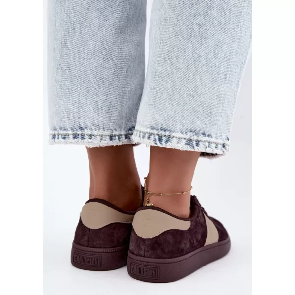  Ženske superge BIG STAR SHOES UU274438 RJAVE/BEŽ SENCE 