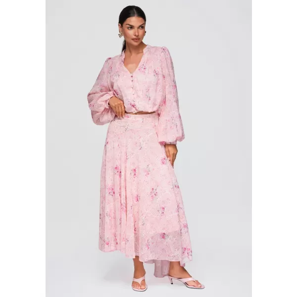  Ženska srajca OMBRE OW-SH-E0058 ROZA 