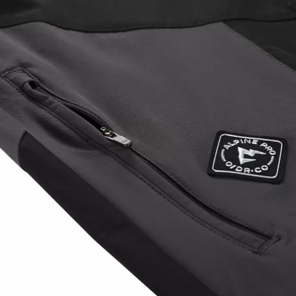 Moške softshell hlače ALPINE PRO AKAN 3 ČRNA 