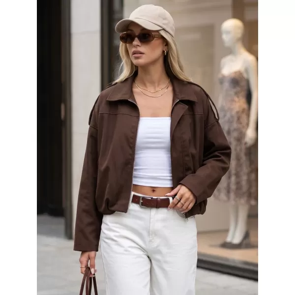  Ženska jakna DSTREET TY5956 RJAVA 