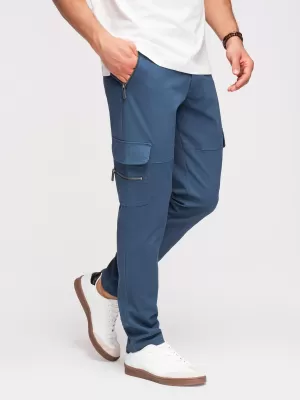 Moške hlače OMBRE P1517 TEMNO MODRA