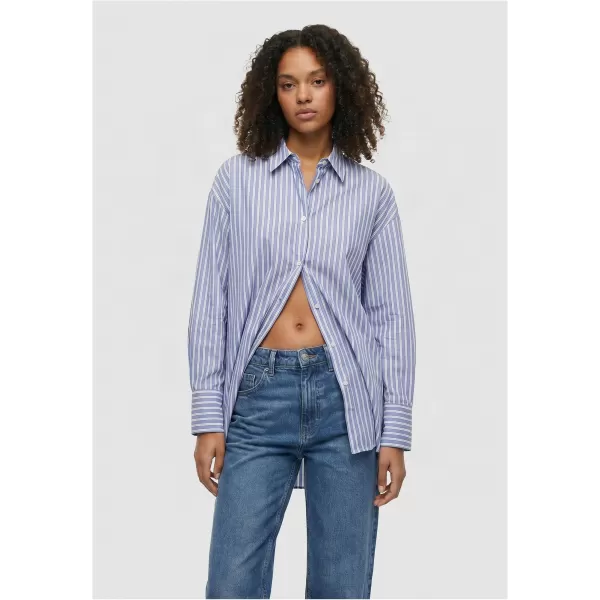  Ženska bluza URBAN CLASSICS TB8543-03326 MODRA/BELA 