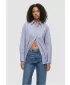 Ženska bluza URBAN CLASSICS TB8543-03326 MODRA/BELA