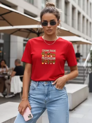 Ženska majica s kratkimi rokavi DSTREET NX5037RY-RD RDEČA
