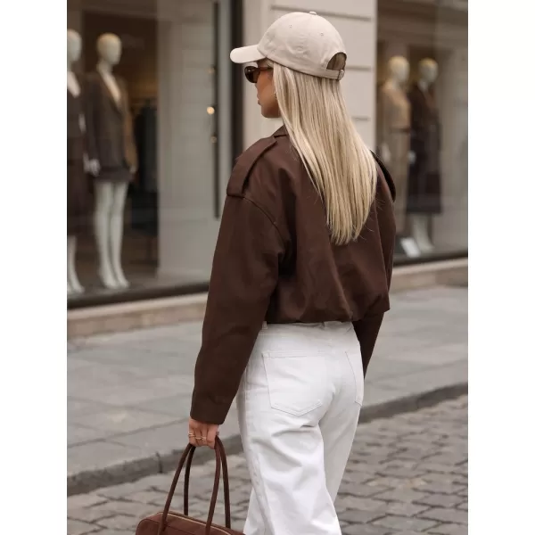  Ženska jakna DSTREET TY5956 RJAVA 