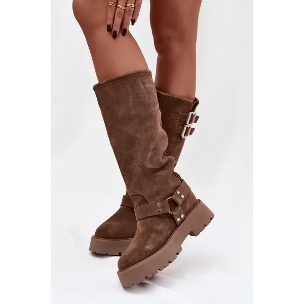  Ženski škornji BIG STAR SHOES OO274A182 BEŽ 