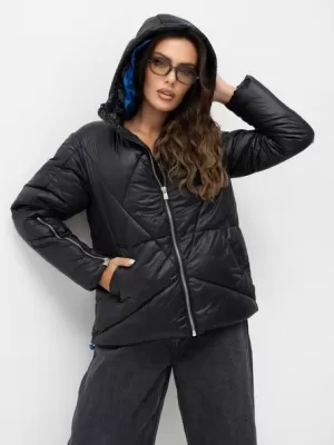 Ženska jakna SUBLEVEL D50048X44517A2 ČRNA